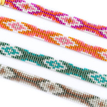 Load image into Gallery viewer, Twilight Woven Beaded Bracelets - Pink / Bronze / Orange / Turquoise