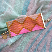 Load image into Gallery viewer, Pamplemousse XL Beaded Cuff Bracelet